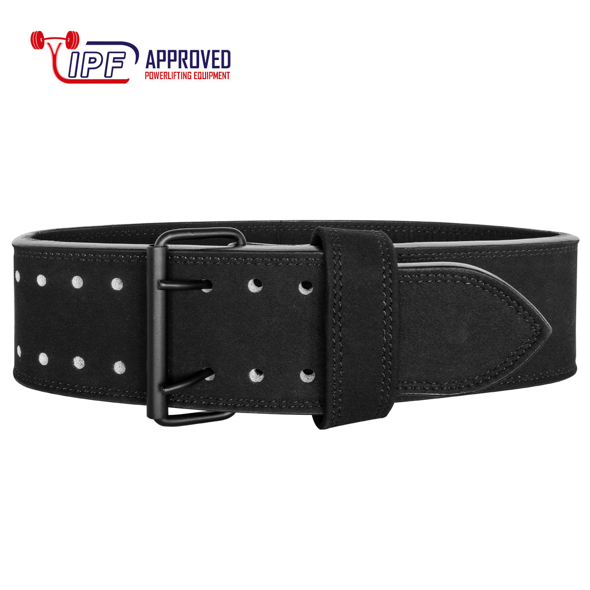 Double Prong Belt, All Black, 13MM - IPF Approved - Strength Shop