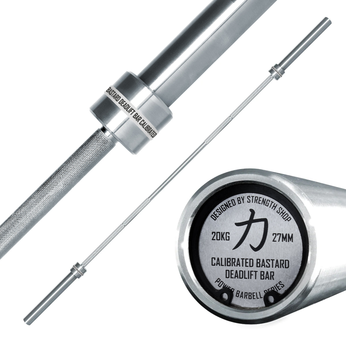 Calibrated Bastard Deadlift Bar, Nickel Plated Shaft - Strength Shop