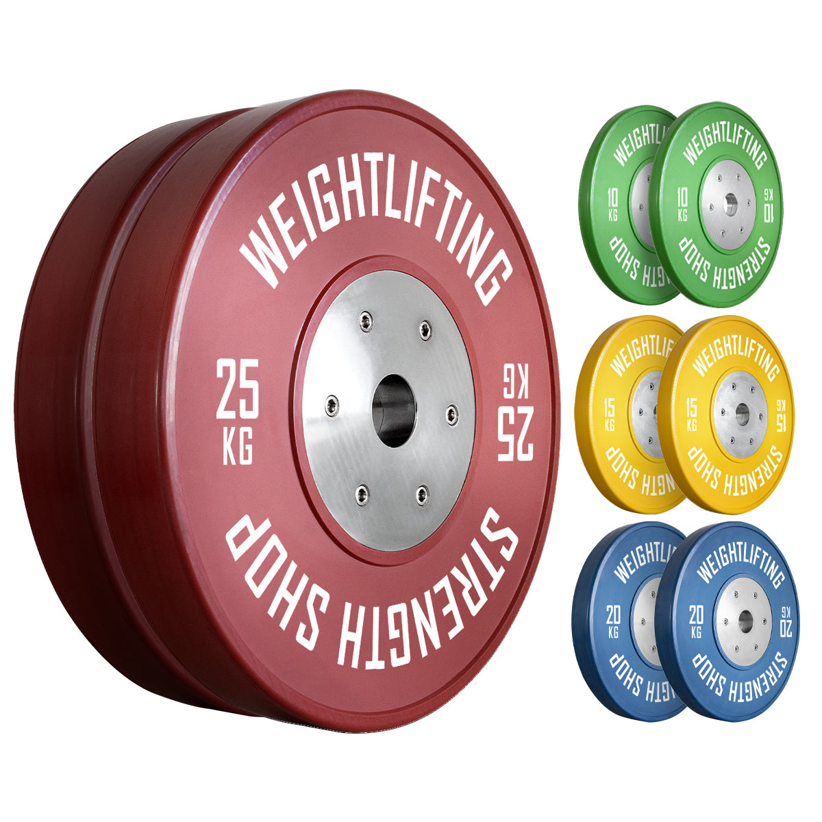 140KG Set - Competition Olympic Bumper Plates - Strength Shop