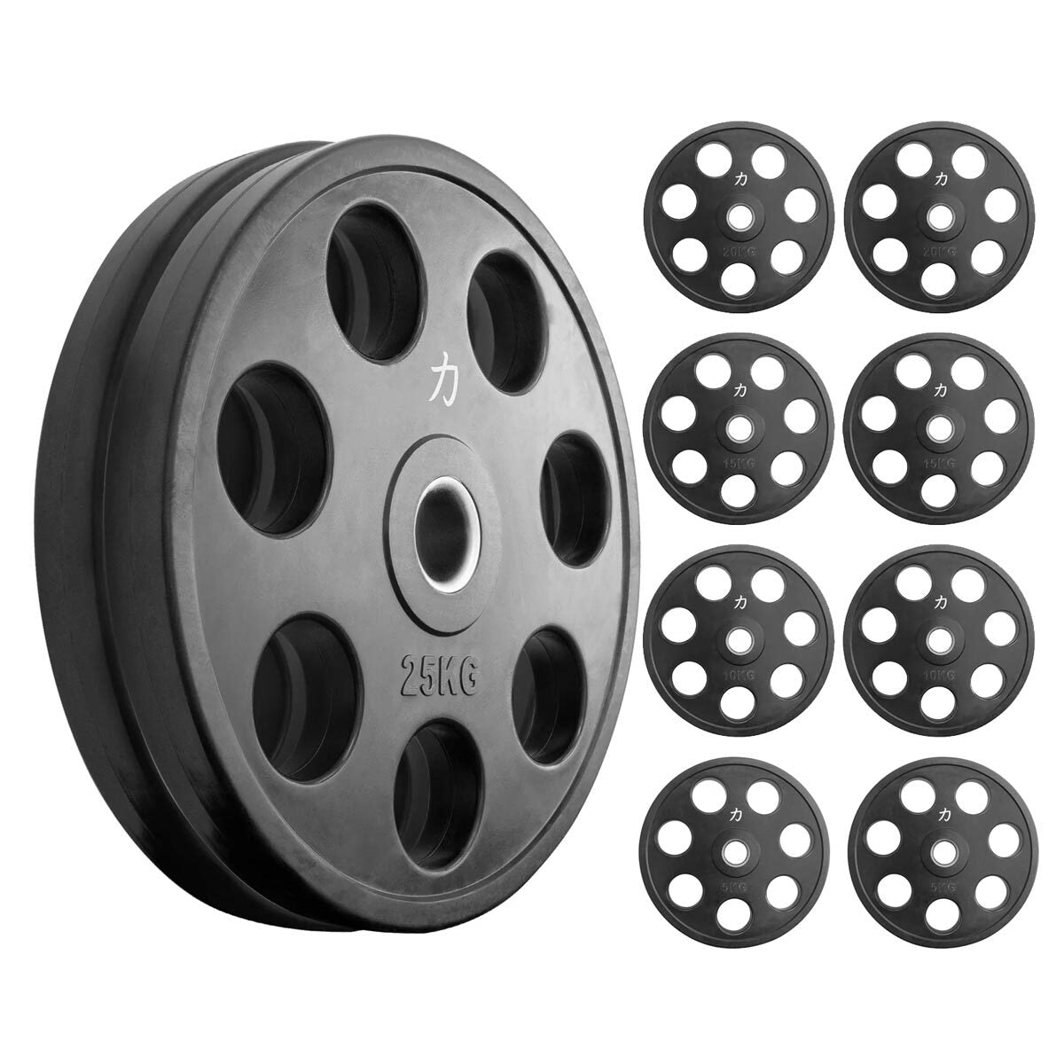 Set Rubber Coated Easy Grip Plates 140KG/150KG - Strength Shop