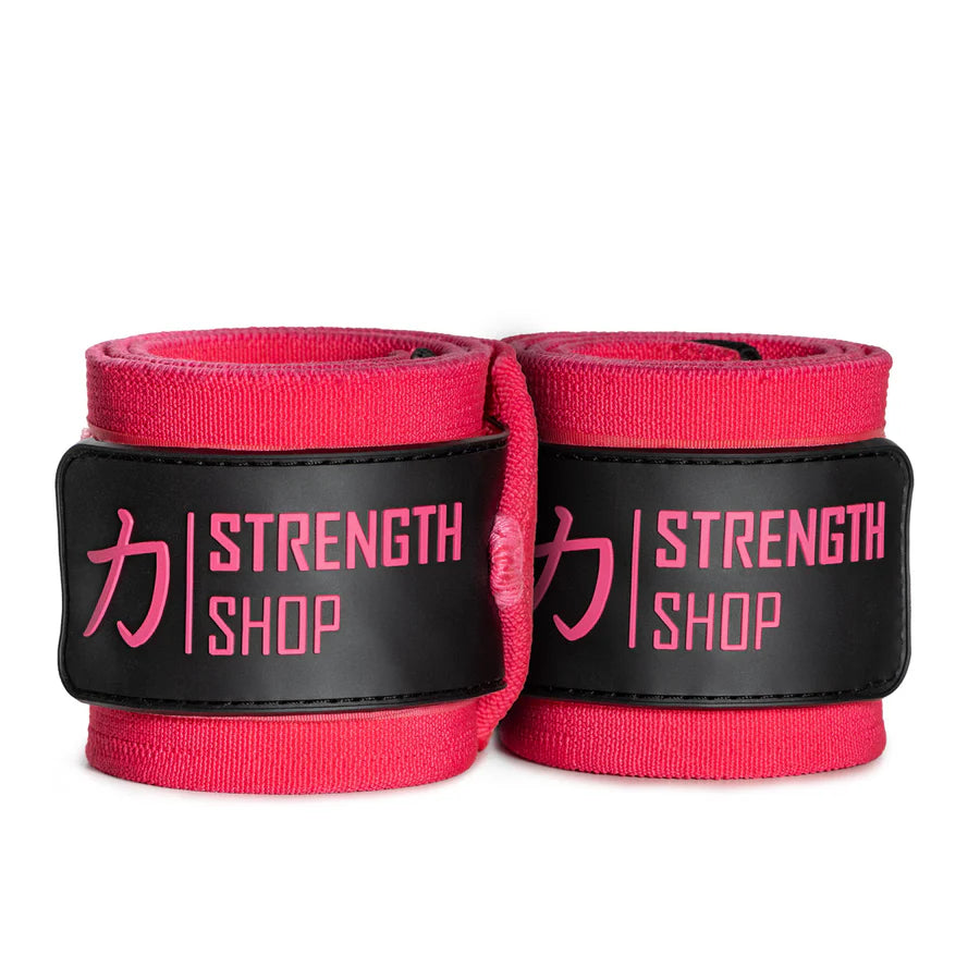 Pink Wrist Wraps, Light, 30cm/60cm - Strength Shop