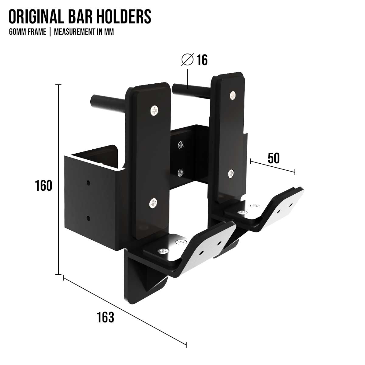 B-WARE Original MRR 60 | Bar Holders, Pair - Strength Shop