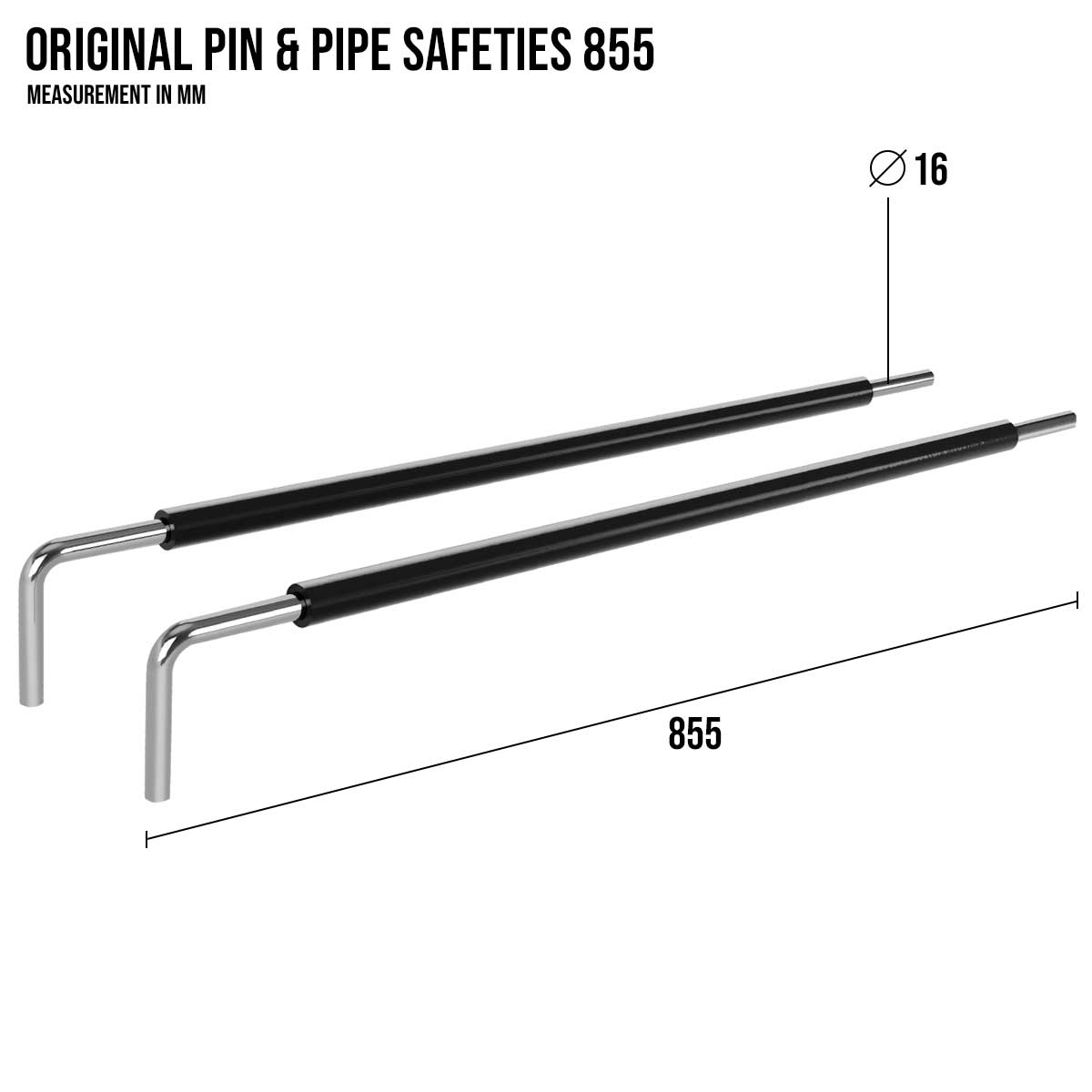 B-WARE Original MRR 60 | Pin & Pipe – Safety 690, Pair - Strength Shop