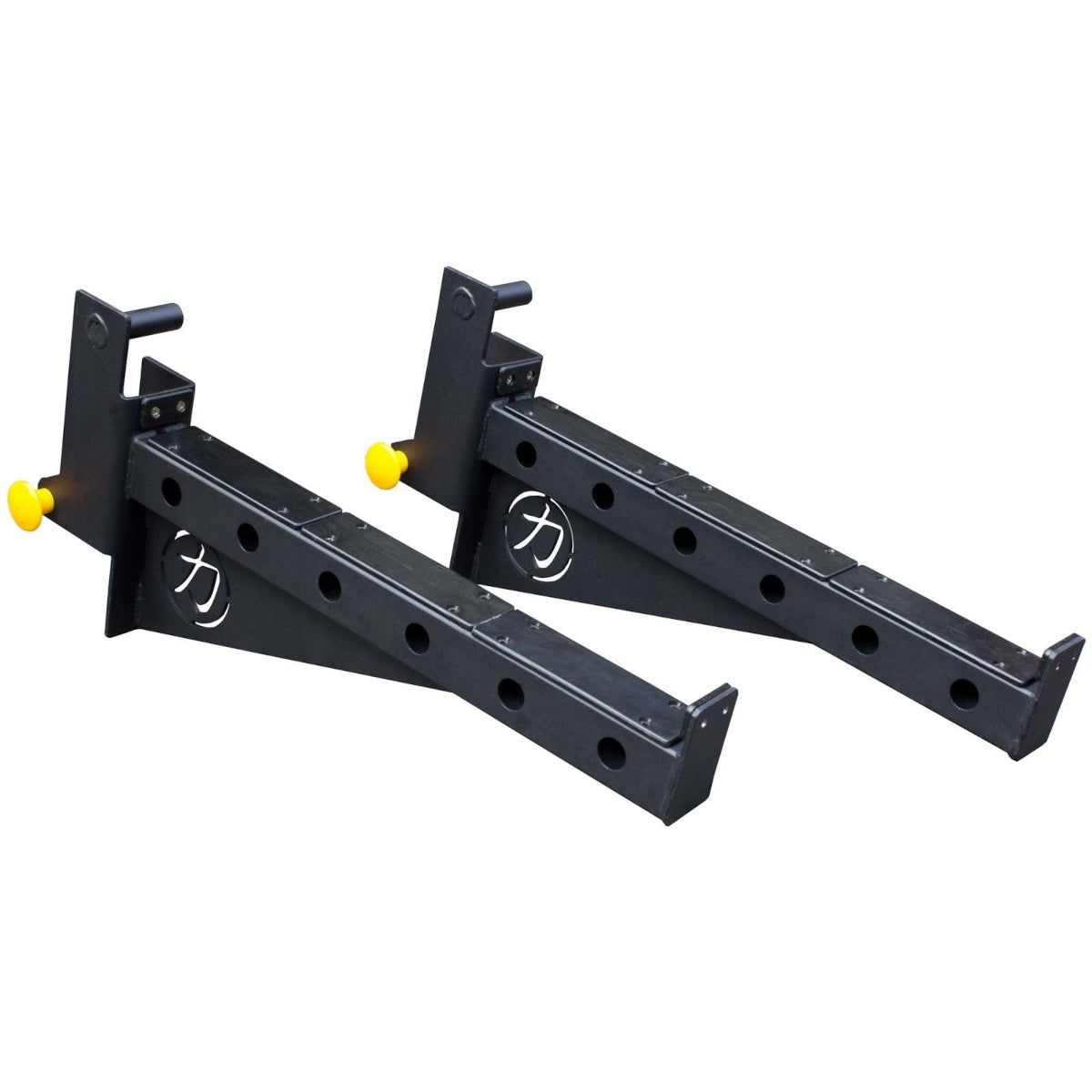 B-WARE Riot Wall-Mounted Foldable Rack - 2.1m Tall, Black - Strength Shop