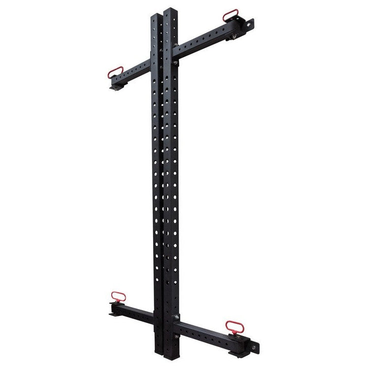 B-WARE Riot Wall-Mounted Foldable Rack - 2.1m Tall, Black - Strength Shop