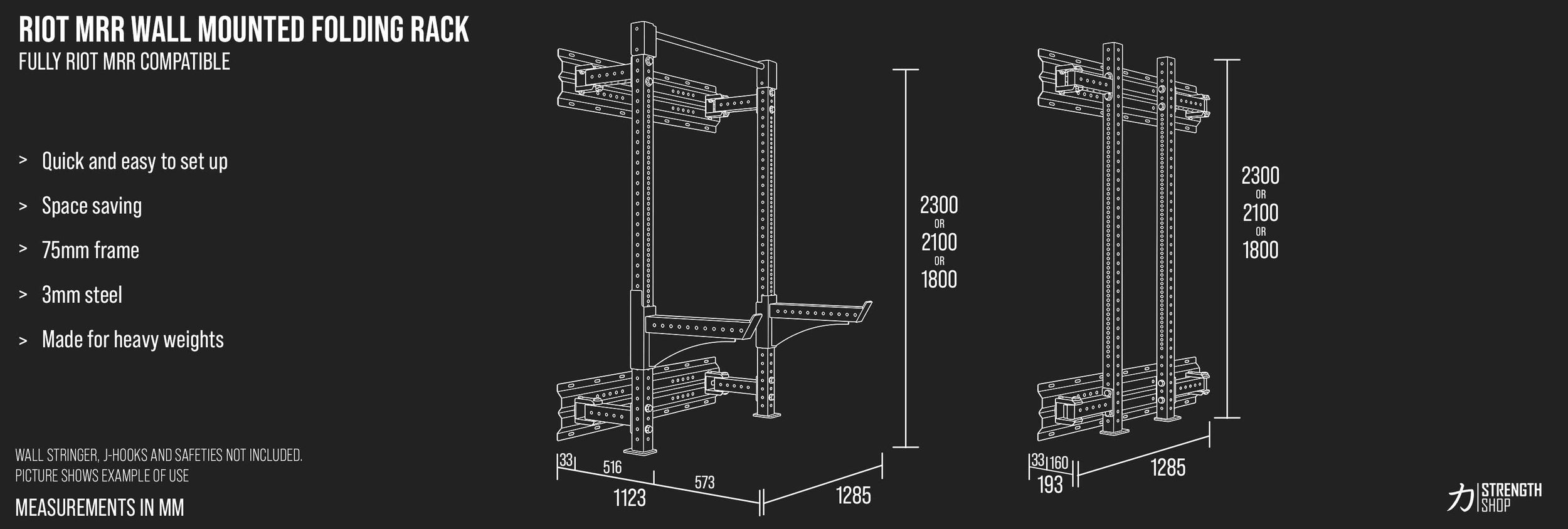 Riot MRR Wall-Mounted Foldable Rack
