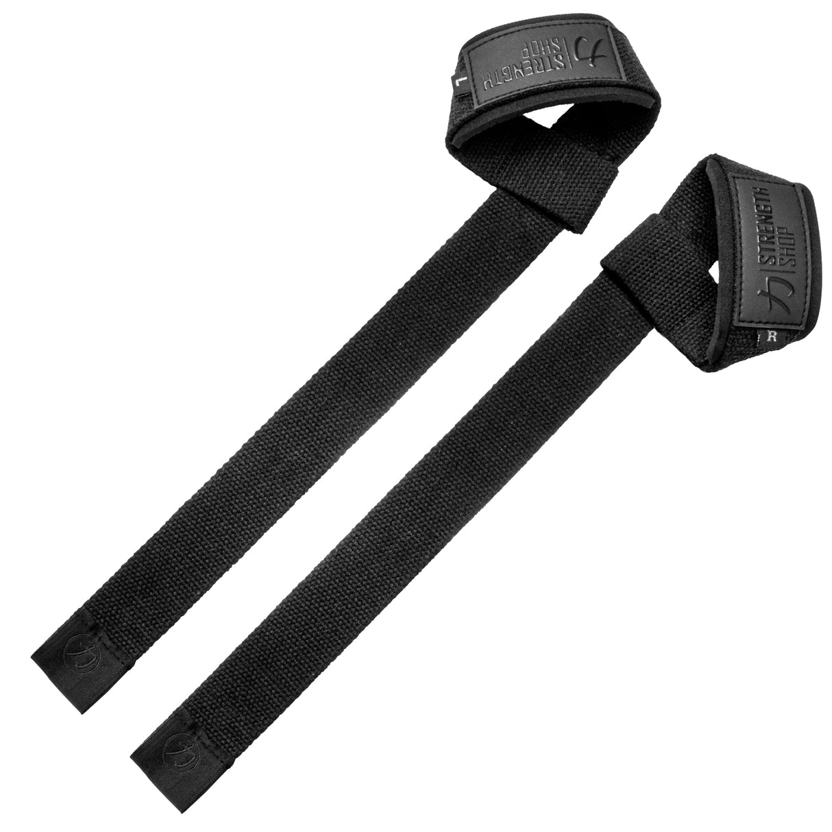 Stealth Black PRO Lifting Straps, 50cm or 65cm - Strength Shop