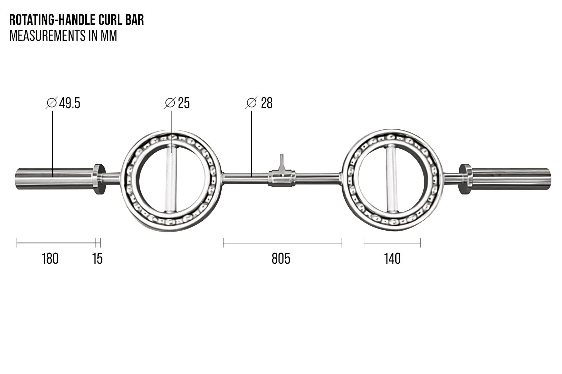 Rotating-Handle Curl Bar