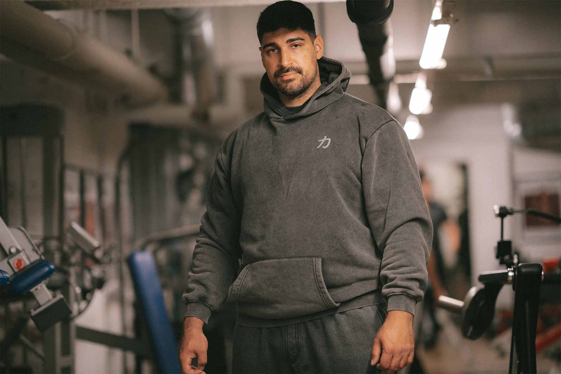 Home of Strength - Hoodie, Stone-Washed Grey - Strength Shop