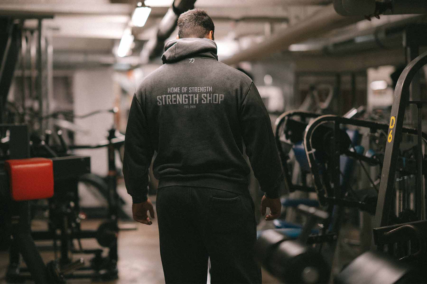 Home of Strength - Hoodie, Stone-Washed Grey - Strength Shop