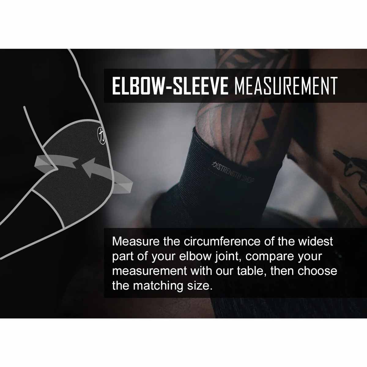 Double Ply Elbow Sleeves, Black - Strength Shop