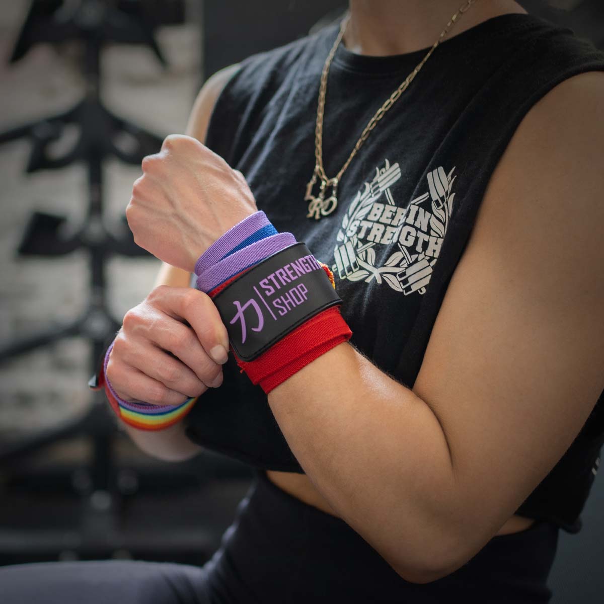 Heavy Wrist Wraps, Rainbow - IPF Approved - Strength Shop