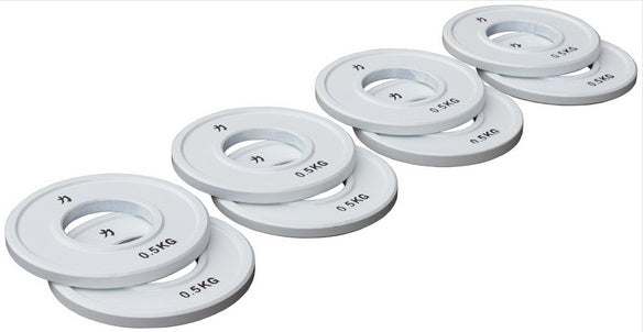Fractional Steel Plate Package, White - 8 x 0.5KG - Strength Shop