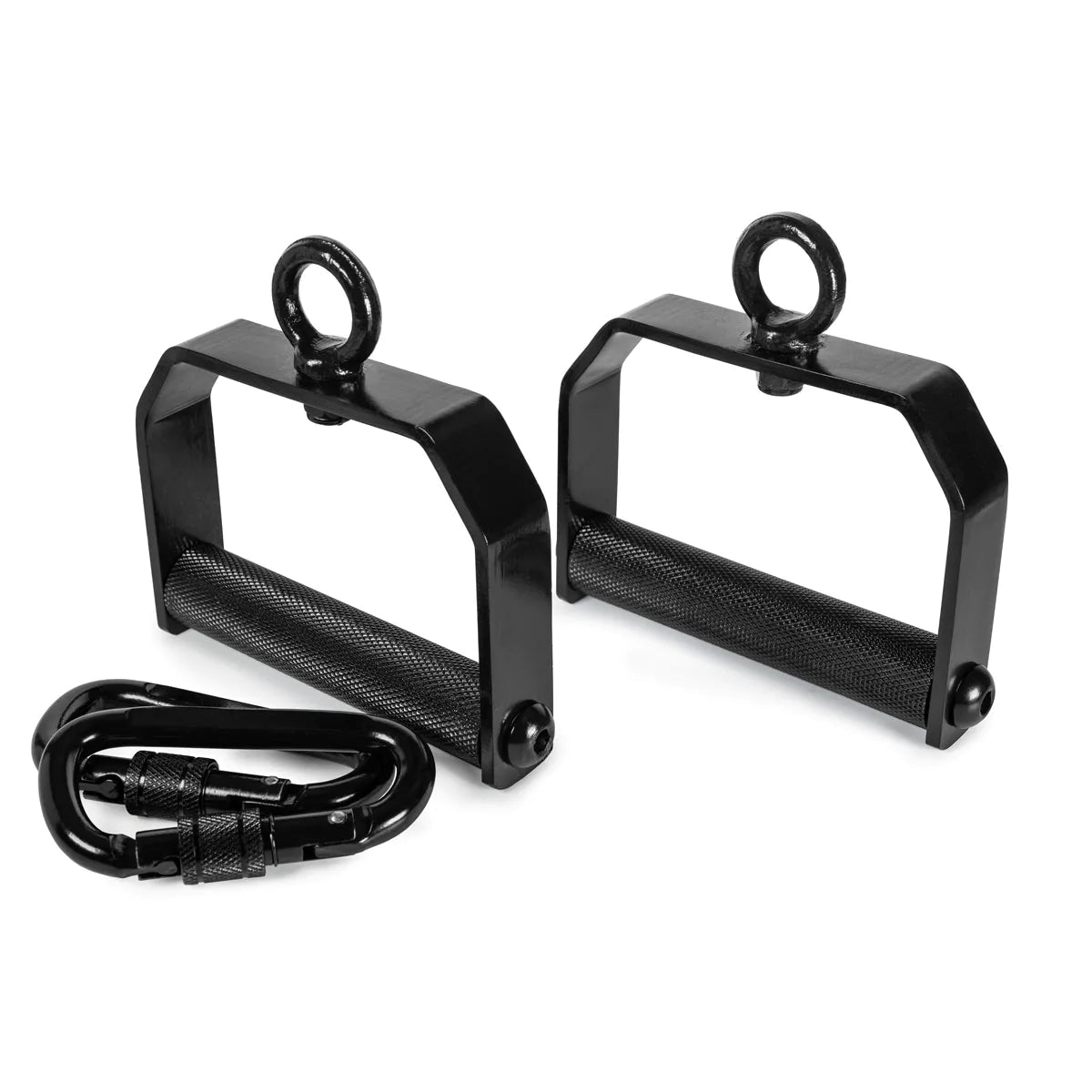 360° Rotating Handles - Knurled /w Heavy-Duty Carabiner - Strength Shop