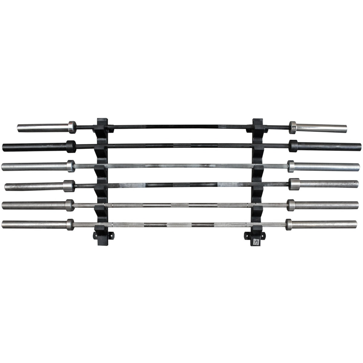Wall Mountable Horizontal Bar Holder - 6 Bars - Strength Shop