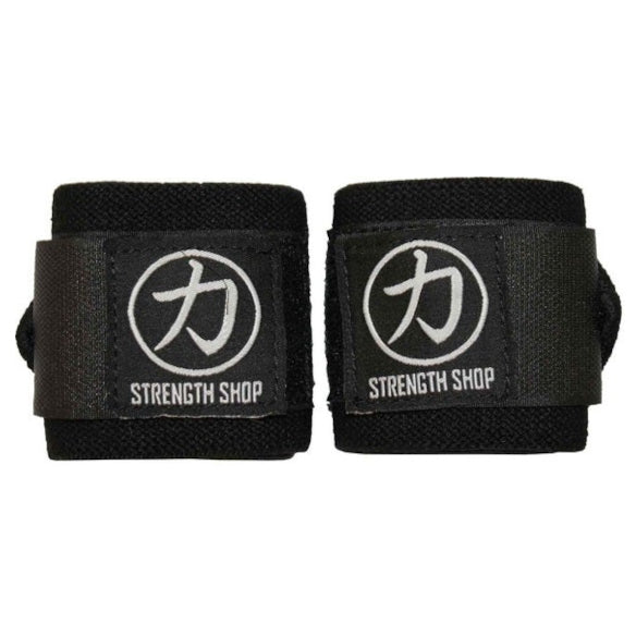 Black Wrist Wraps, Light - 30cm/60cm - Strength Shop