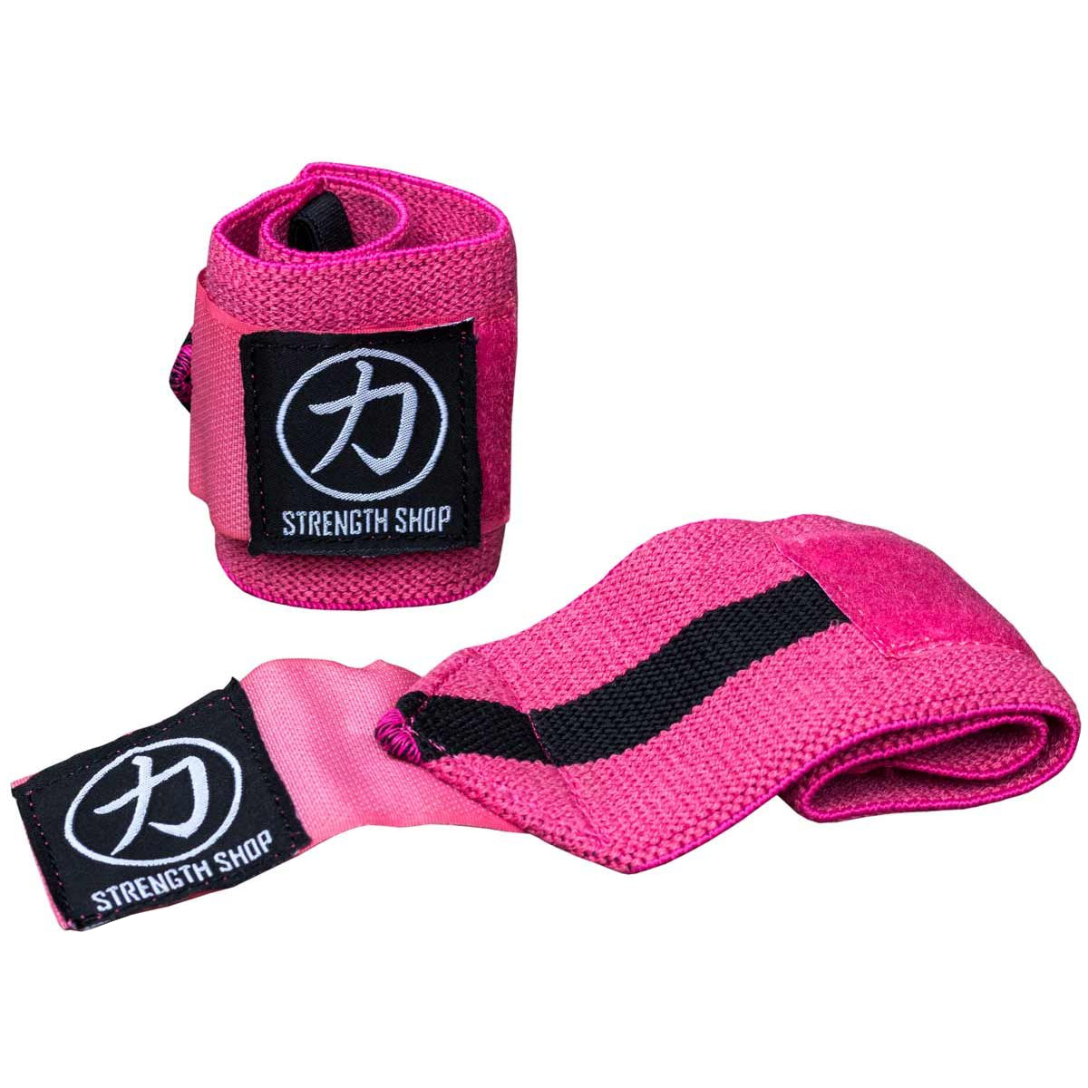 Pink Wrist Wraps, Light, 30cm/60cm - Strength Shop