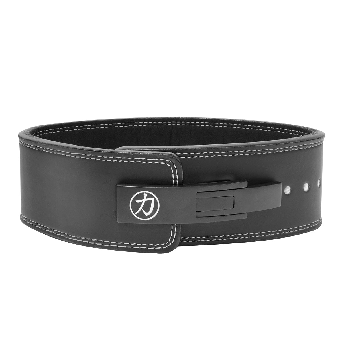 Embossed Black Lever Belt, 13mm - IPF Approved - Strength Shop