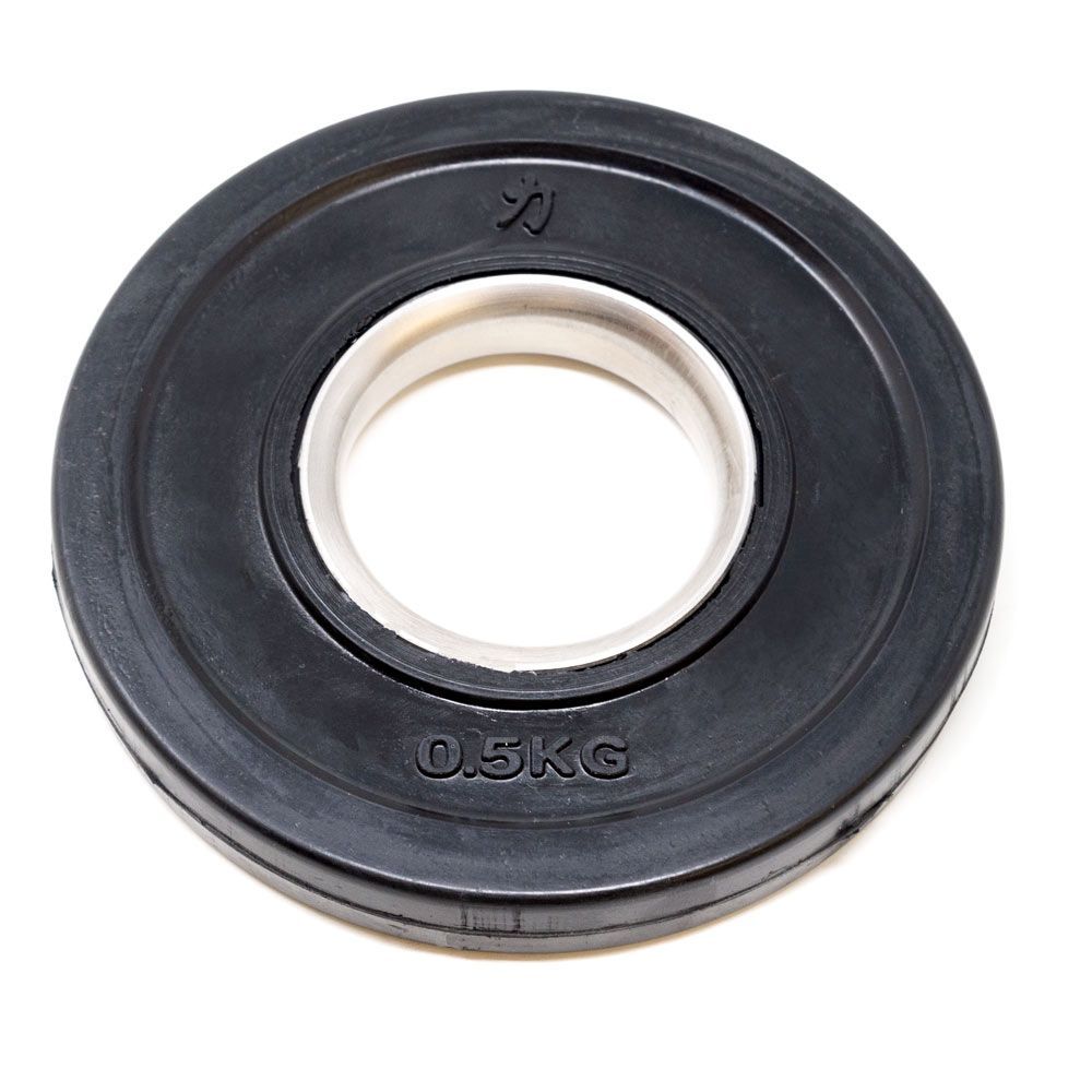 Rubber Coated Plates - Black, 1.25kg-5kg - Strength Shop