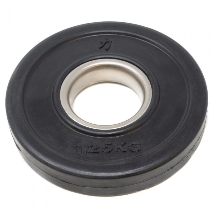 Rubber Coated Plates - Black, 1.25kg-5kg - Strength Shop