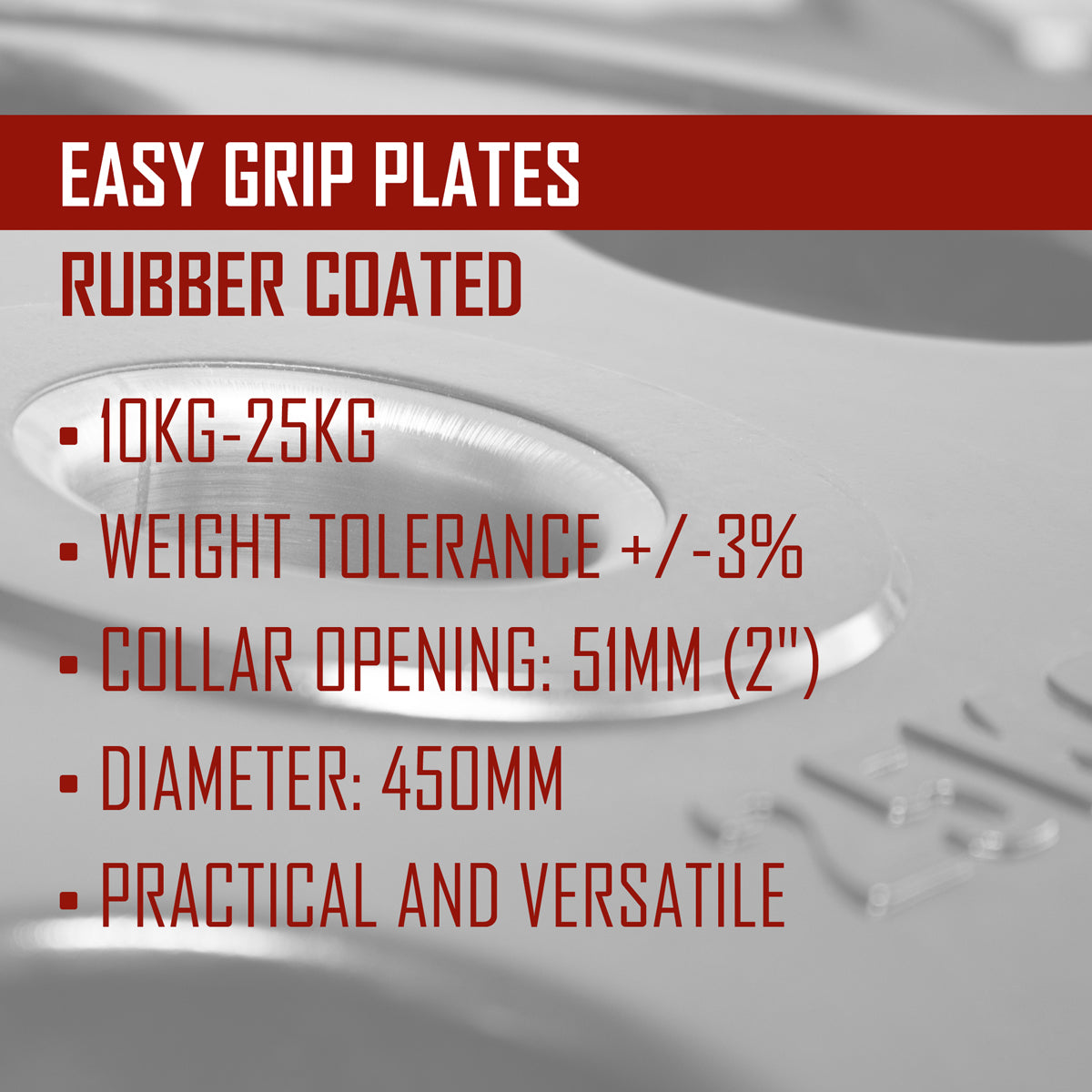 B-WARE Rubber Coated Easy Grip Plates - Strength Shop
