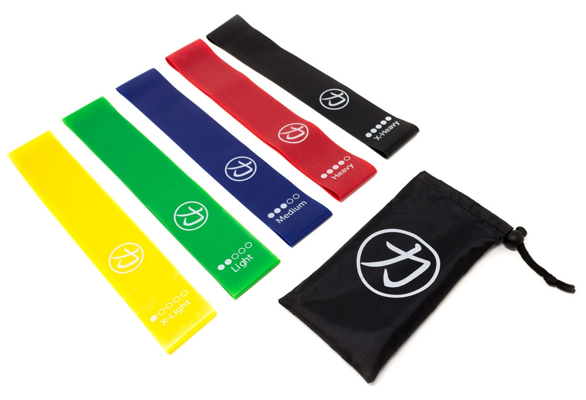 Glute Gymnastic Mini Bands - Set of 5 Incl. Bag - Strength Shop