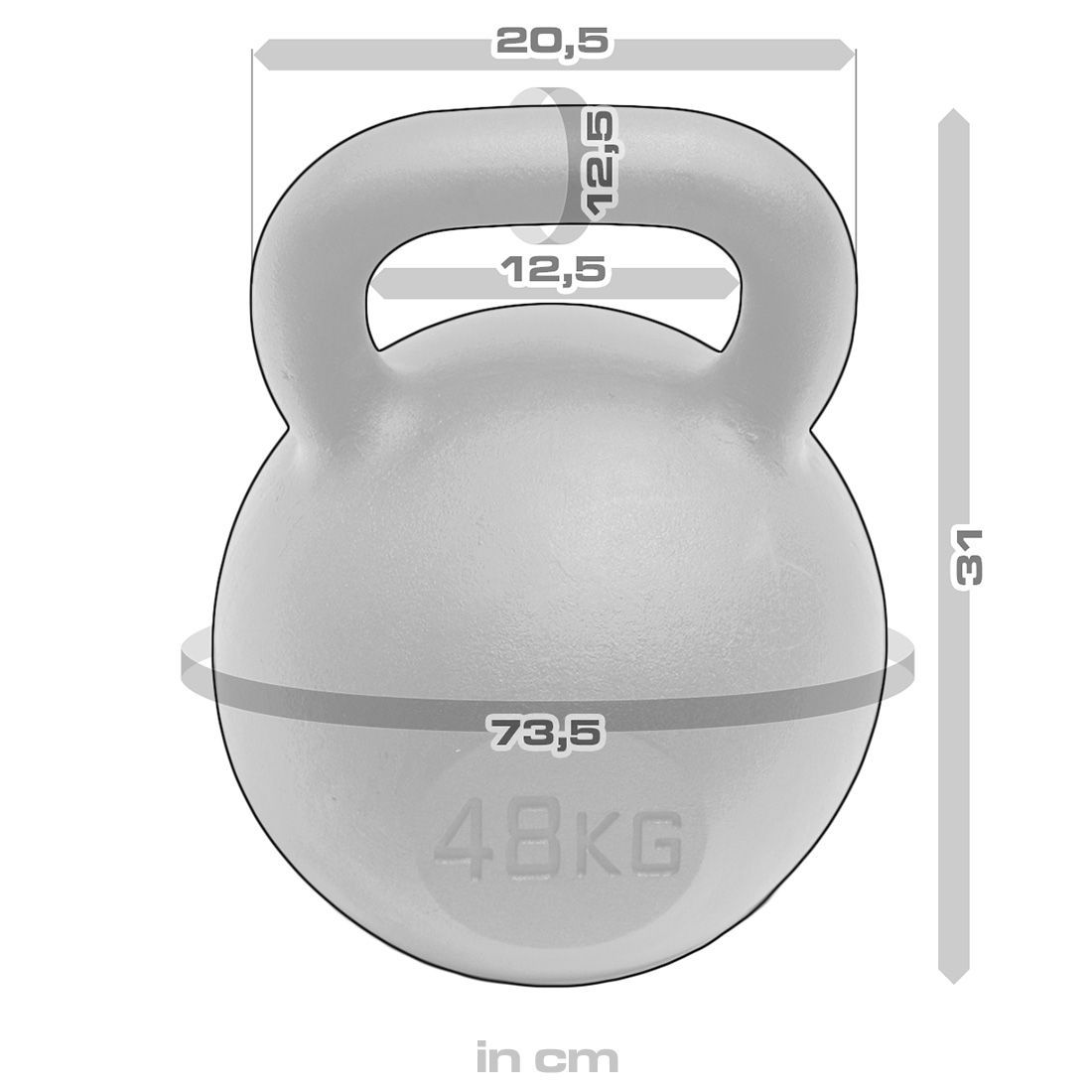 Strength Shop Cast Iron Kettlebells - Single Mould, Powder Coated, 4-64KG - Strength Shop