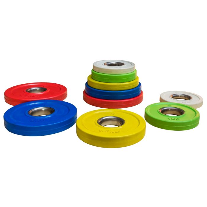 Rubber Coated Fractional Plate Set, Coloured - 15KG - Strength Shop