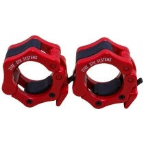 Olympic Flip Lock Collars - Red (Pair) - Strength Shop