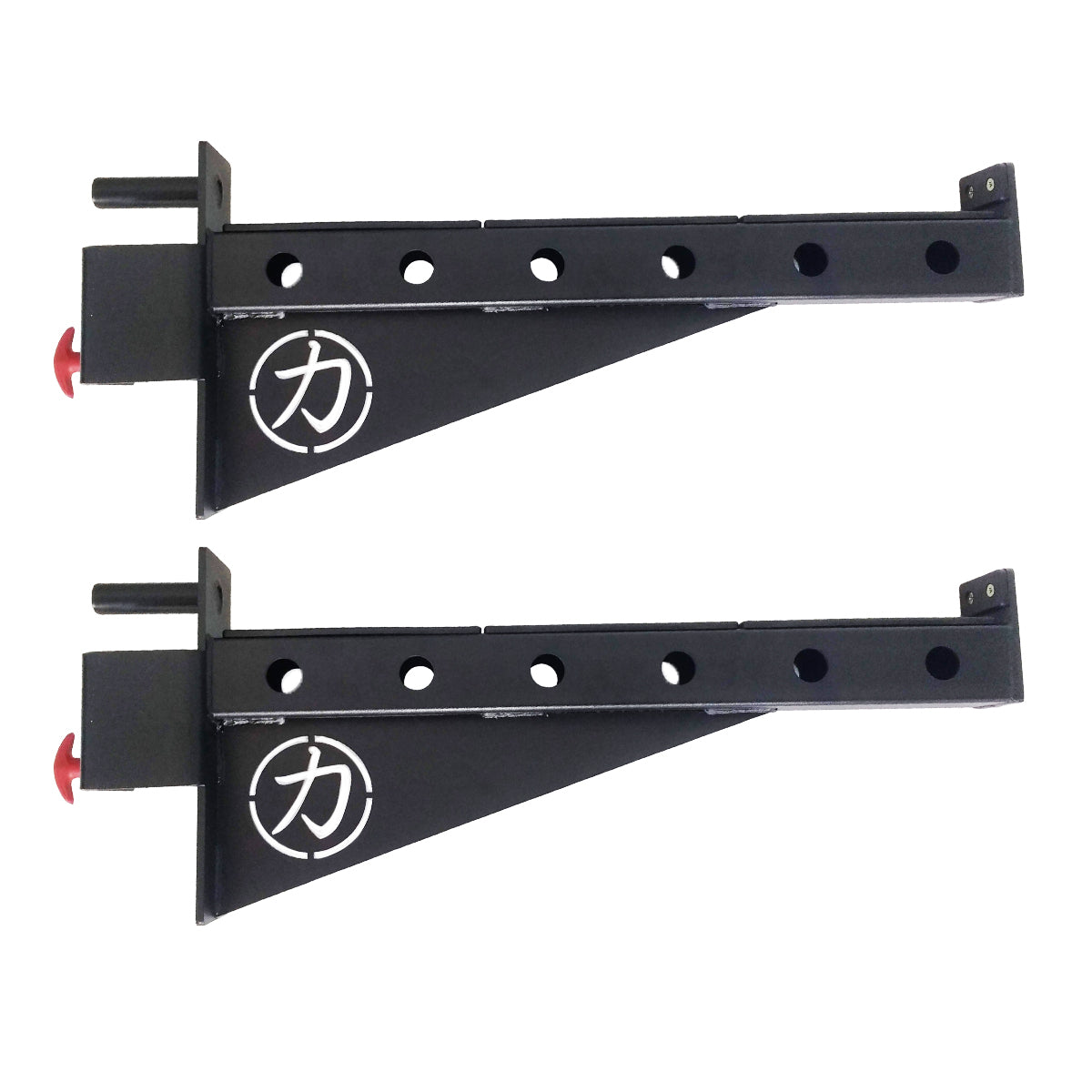 B-WARE Heavy Duty Safeties for Riot Cages, With Front Pin - 1 Pair (75MM) - Strength Shop