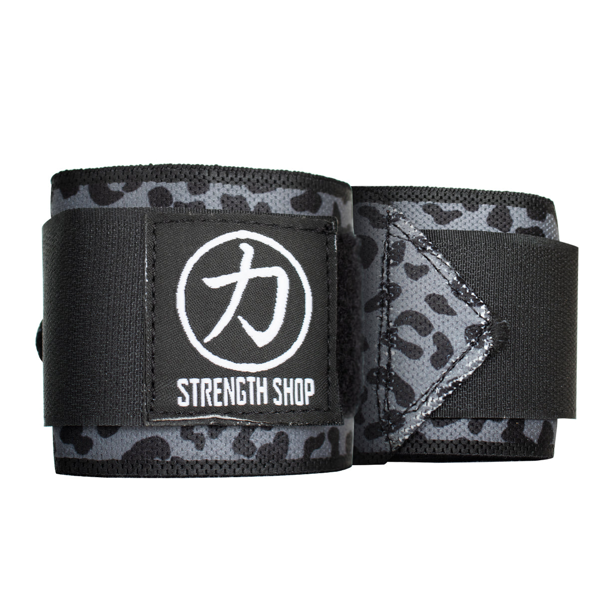 Light Wrist Wraps - Dark Leo Print – 30cm/60cm - Strength Shop