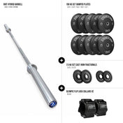 Riot Hybrid Barbell & Bumper + Fractional Plates Bundle – 150kg - Strength Shop