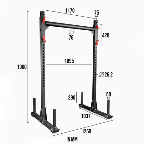 B-WARE Adjustable Yoke/Training Station 2.0 - 60 X 60MM Frame - Strength Shop