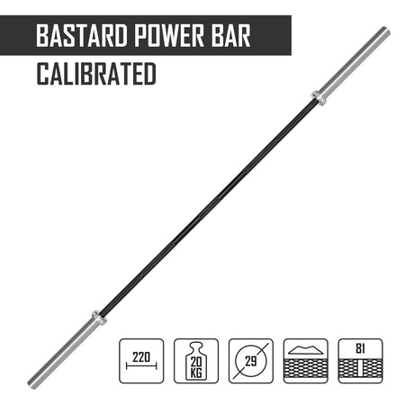 Calibrated Bastard Power Bar - Black Chrome Shaft & Bronze Bushings - Strength Shop