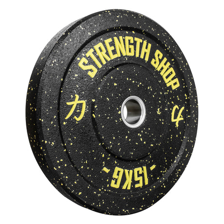 B-WARE Crumb Bumper Plates w/ Colour Coded Dots, 15kg - Strength Shop