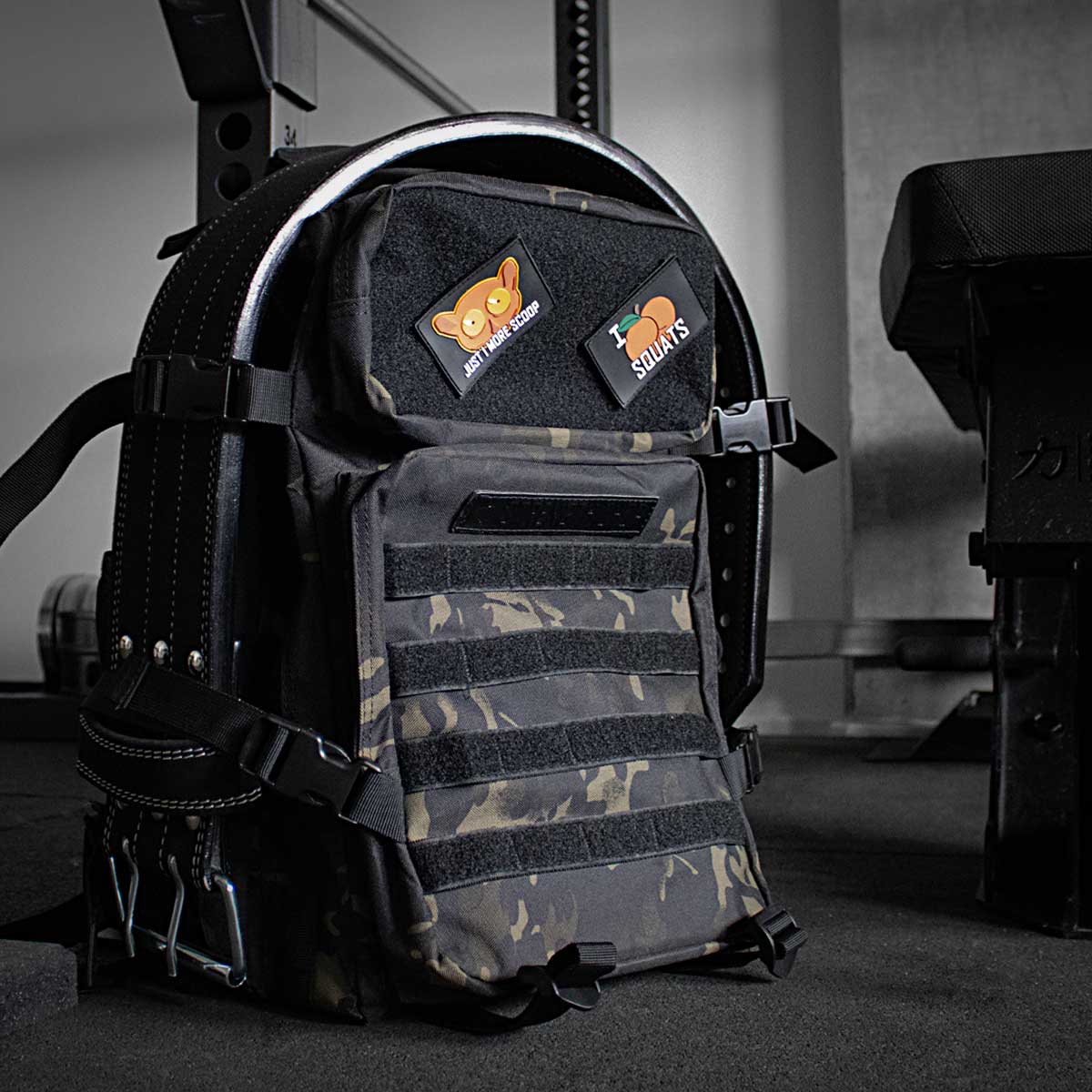 Training Backpack 2.0, Dark Camo - Add Extra Patches - Strength Shop