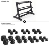 Hex Dumbbell Set with Rack - Strength Shop