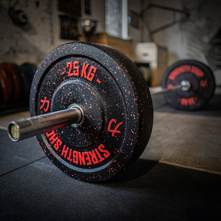 B-WARE Crumb Bumper Plates w/ Colour Coded Dots, 5kg-25kg or 150kg Set - Strength Shop