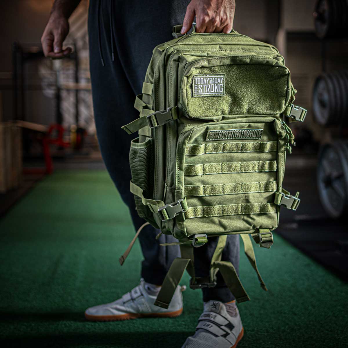 Training Backpack 2.0, Olive Green - Add Extra Patches - Strength Shop