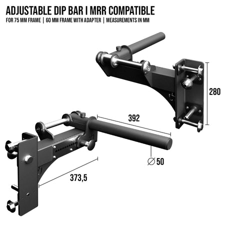 Adjustable Dip Bar I MRR Compatible - Strength Shop