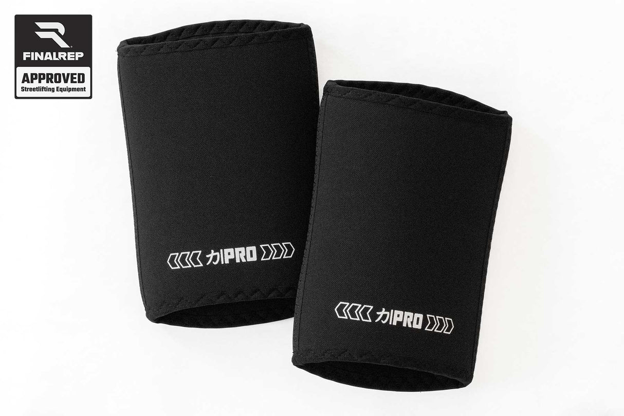 7mm PRO LITE Elbow Sleeves - Hybrid Extra Stiff/Regular Neoprene- FinalRep Approved - Strength Shop