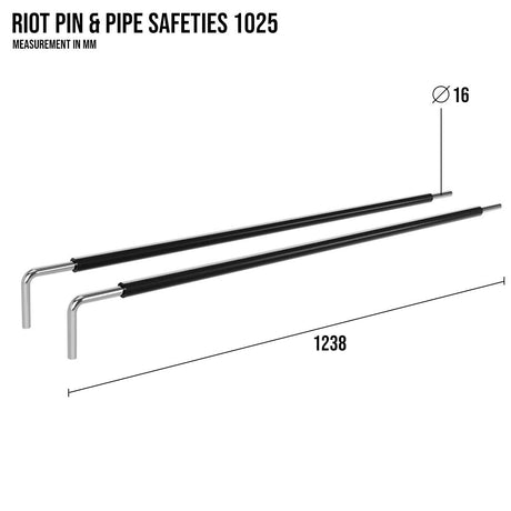 Riot MRR | Pin & Pipe Safeties – 1075, Pair - Strength Shop