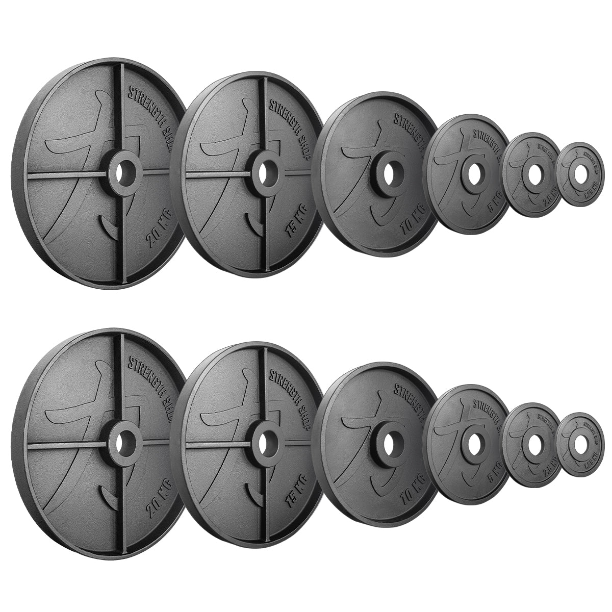 B-WARE Deep Dish Cast Iron Plates, 1.25kg-20kg - Strength Shop