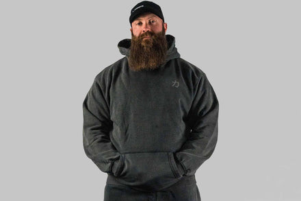 Home of Strength - Hoodie, Stone-Washed Grey - Strength Shop
