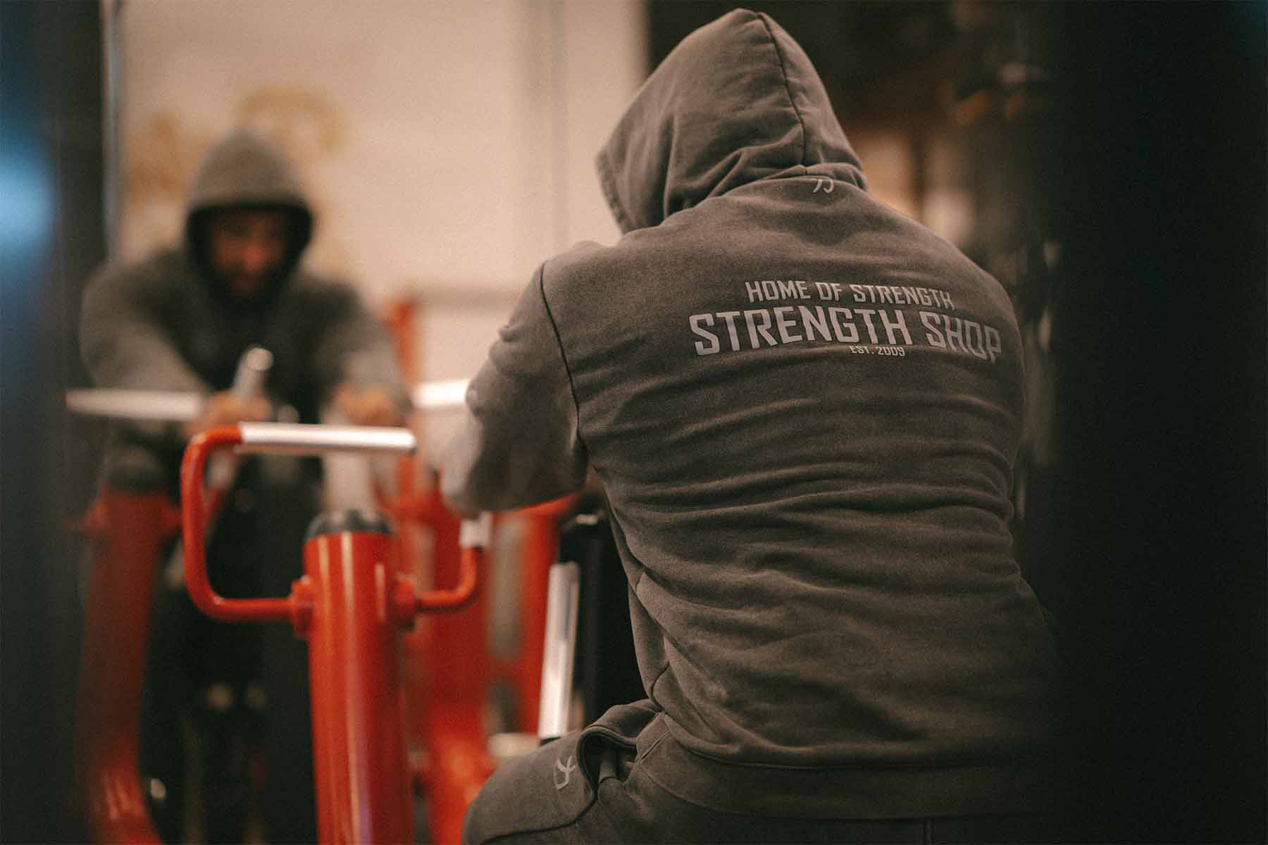 Home of Strength - Hoodie, Stone-Washed Grey - Strength Shop