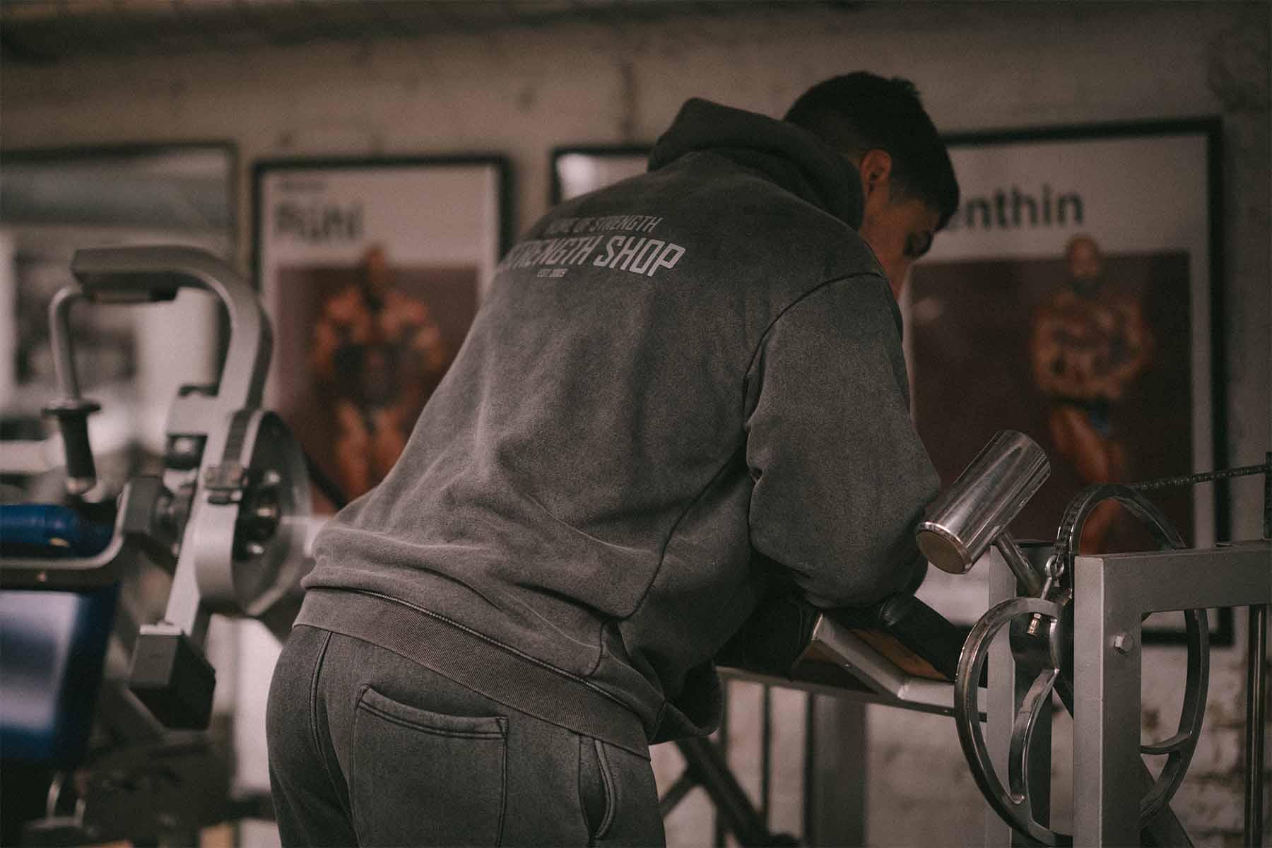 Home of Strength - Hoodie, Stone-Washed Grey - Strength Shop
