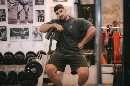 Home of Strength - Shorts, Stone-Washed Grey - Strength Shop