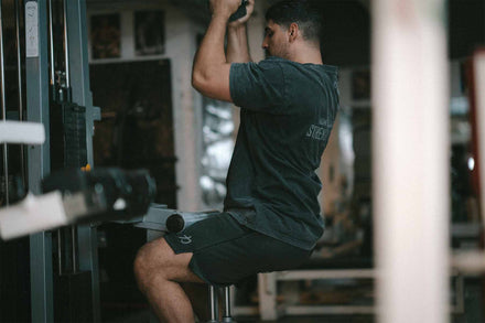 Home of Strength - Shorts, Stone-Washed Grey - Strength Shop