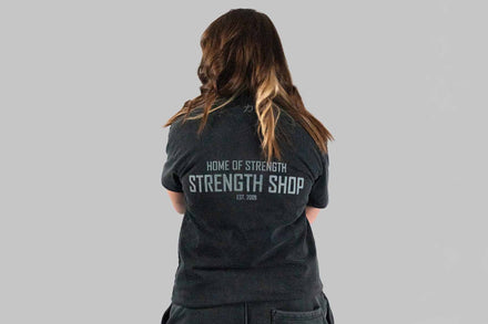 Home of Strength - T-Shirt, Stone-Washed Grey - Strength Shop