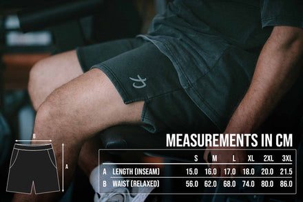 Home of Strength - Shorts, Stone-Washed Grey - Strength Shop